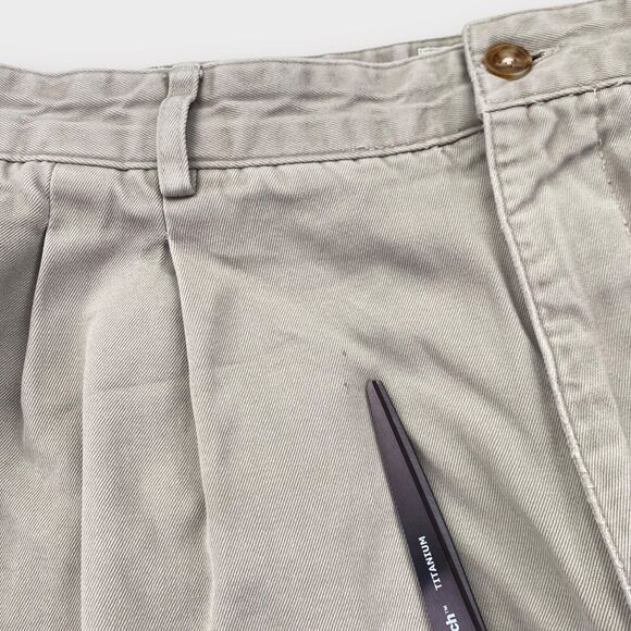 VINTAGE Banana Republic Safari Pants Mens 38x30 Khaki Twill Relaxed Trousers - Picture 16 of 16